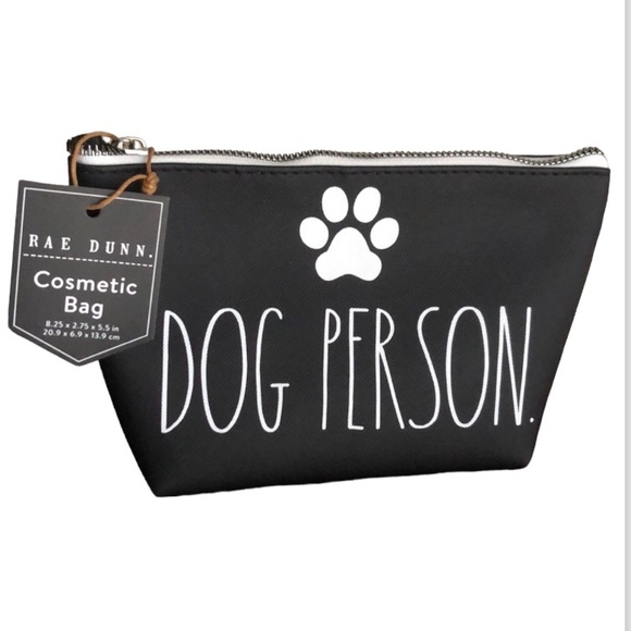 Rae Dunn DOG PERSON Cosmetic Beauty Makeup Travel Bag - Picture 1 of 5